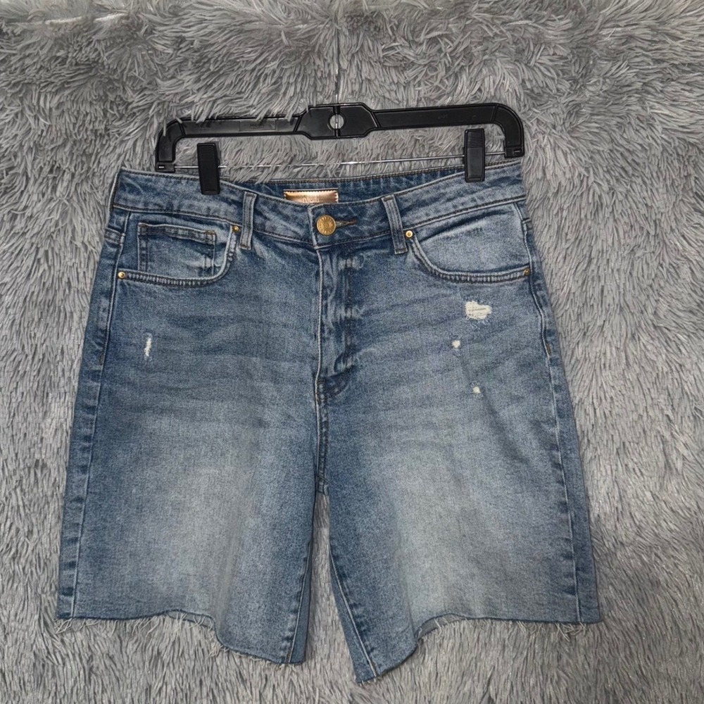 KUT from the Kloth Womens Bermuda‎ Jean Shorts Denim Blue Size 2 Distressed